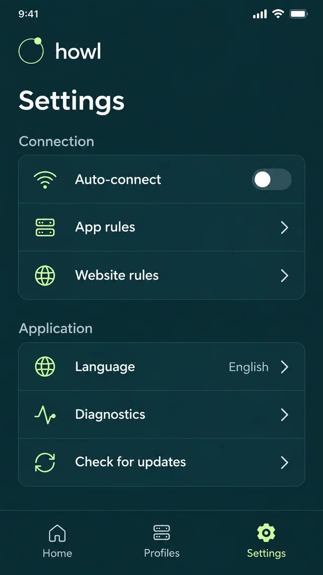 App settings